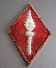 Vintage WW2 BRITISH ARMY  - 1st CORPS FORMATION SIGN INSIGNIA PATCH.