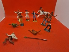 Vintage Timpo Swoppet plastic toy soldiers Cowboy & Indian job lot Spares 