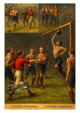 A3 Football Print - Painting Of Liverpool v Sunderland 1896