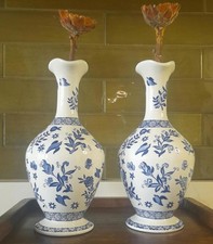 Pair of blue and white limited