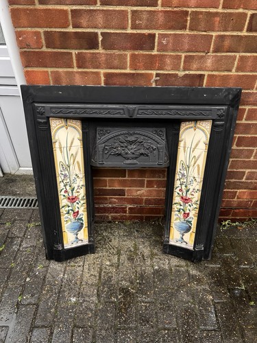 Victorian cast iron tiled - tiled, fire