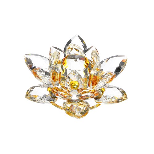 Crystal lotus flower figurine - crystal,