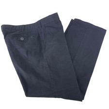 Meyer Perth Trousers Navy Blue W36 L30 Mens Chino Straight Leg Modern Comfort