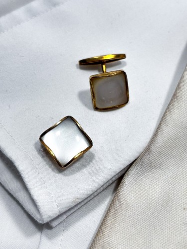 Vintage gold tone - white, mother