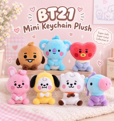 Bt21 mini plush keyring - bt21,