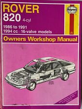 Haynes Workshop Manual - Rover 820 4-cyl 1986 - 1991 - 1994cc 16 valve models