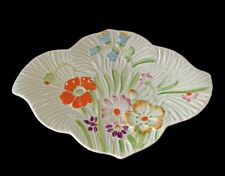 VINTAGE BESWICK GREEN FLORAL TRINKET DISH No.884-2 MADE IN ENGLAND Preloved