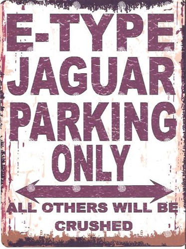 Type jaguar parking sign - type,