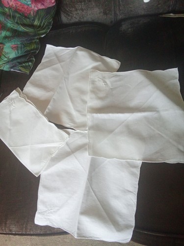Vintage crisp white linen - vintage,