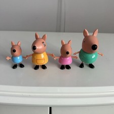 Rare Peppa Pig Posable Kylie Kangaroo & Family Figures X 4 Joey Mummy Daddy HTF