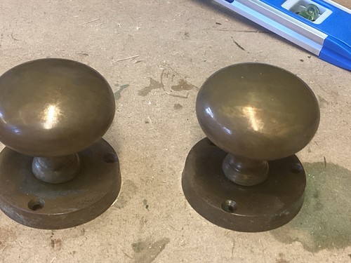 Reclaimed brass door - door, knobs
