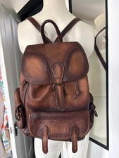 LARGE BROWN LEATHER RUCKSACK