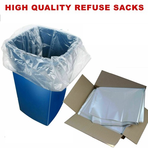 Clear refuse sacks - 160g, bin