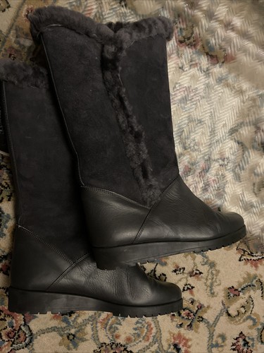 Ladies boots grey shearling - ladies,