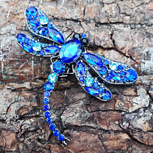 Stylish blue rhinestone - blue,
