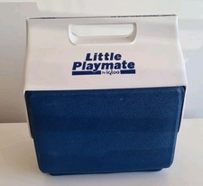 Vintage Igloo Little Playmate Cooler Original Swing Lid Blue & White Cool box