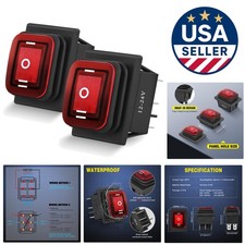 2-Pack 6Pin LED Rocker Switch