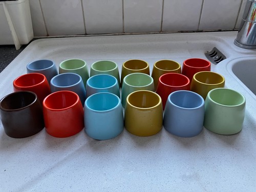 Stacking plastic egg cups mid