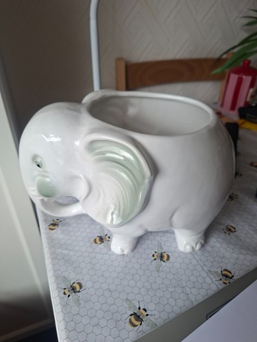 Large vintage ceramic elephant - vintage,