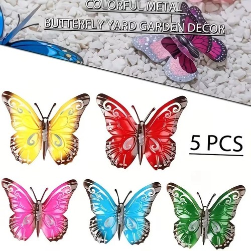 5pcs butterfly sculpture - butterfly, home