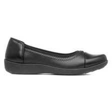 Softlites Womens Shoes Black Adults Ladies Flat Slip On Cushioned Casual Devin