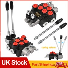 2 Spool Hydraulic Directional Control Valve 11gpm 40L Double Acting Cylinder NEW