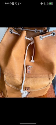 Vintage genuine tan leather - tan,