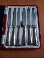 6 Knives in Case, Sterling