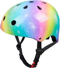Kids Bike Helmet, MHJY Toddler Helmet Girls Scooter S, Rainbow 