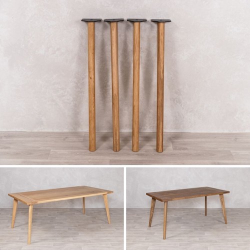 Set oak tapered table - of,