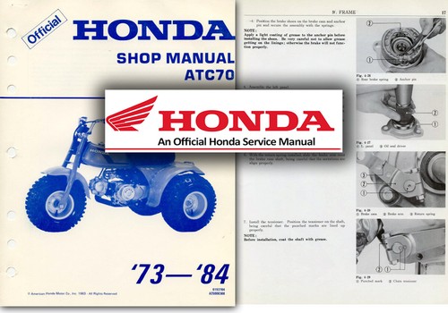 Honda atc70 service - atc70, workshop