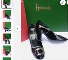 HARRODS/Roger Vivier/Trompette/Black Women's shoes UK 7/40/fits UK6.5/scarpe