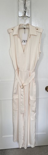 Zara satin belted cargo - zara,