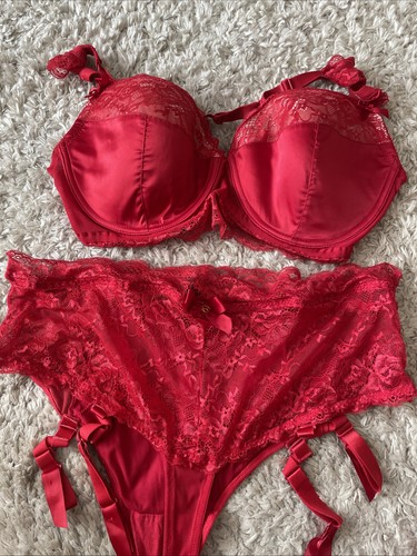 Satin lace lovehoney bra - lace,