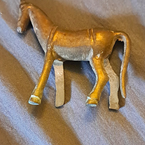 Brass horse figurine ornament - figurine,
