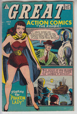GREAT ACTION COMICS # 8  -FN 5.5  PHANTOM LADY G.GA  I.W.  CENTS  1958