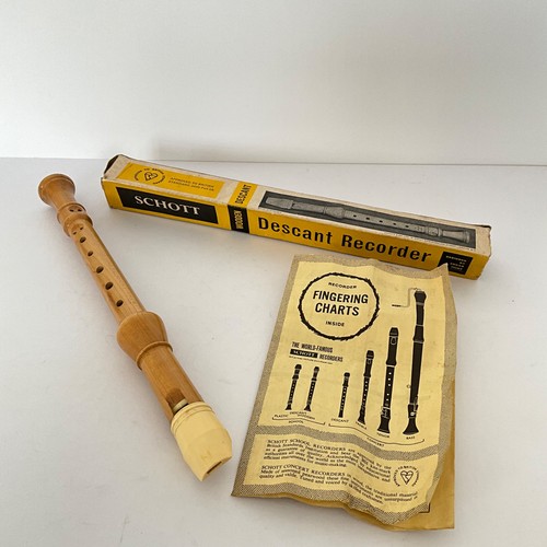 Vintage schott wooden descant - vintage,