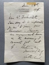 Cromartie Sutherland-Leverson-Gower, 4th Duke of Sutherland, SIGNED letter, 1895
