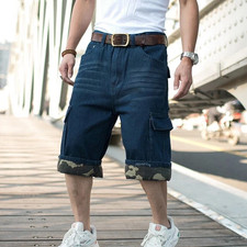MENS Baggy Loose Denim Shorts