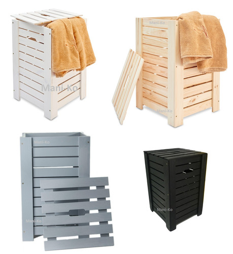 Large wooden baskets dirty - wooden,