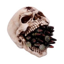Bite the Bullet Skull Ornament