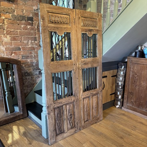 Pair vintage wooden door - pair, of