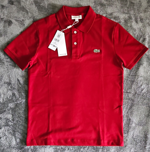Lacoste mens red - red, polo