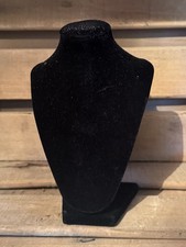 Ex Display Black Velour Fabric Jewellery Necklace Display Bust Stand #OTR333