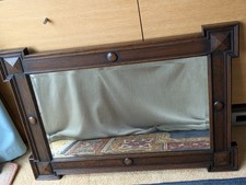 Antique Oak Arts & Crafts mirror