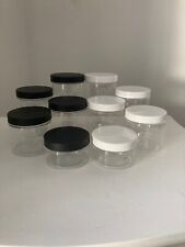 50ML, 100ML, 150ML ,200ML, 250ML, 300ML, 400ML Plastic Jars Black/White  Lids
