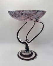Glass Bowl - Octopus / Jelly Fish - Amethyst - Large - 28cm Tall