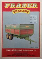 Original Fraser Of Inverurie Tandem Axle Trailers Brochure, c 1970's