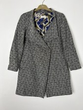Toast Black Evening Coat/Overcoat. Shibori Print  Lining. Size 10. Excellent.