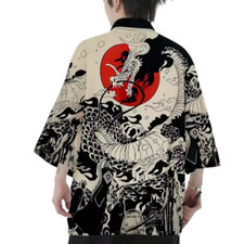 Black Dragon Shirt Kimono